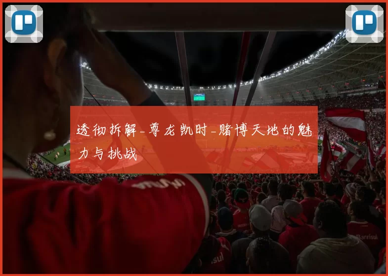 透彻拆解_尊龙凯时_赌博天地的魅力与挑战